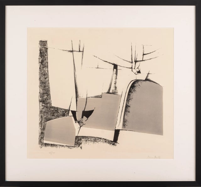 Adrian Heath, Composition in Black and Grey, 1956 (£950)