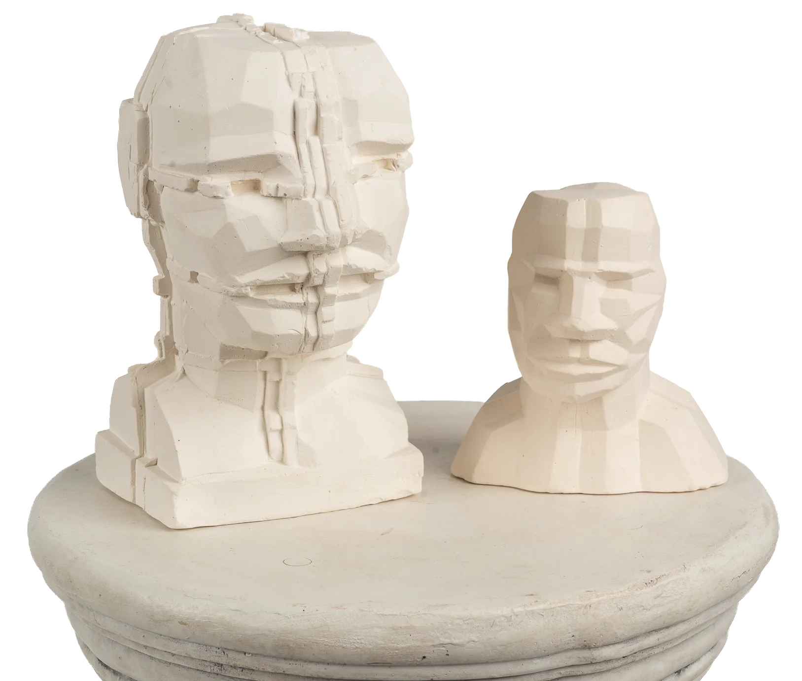 Two Plaster Heads