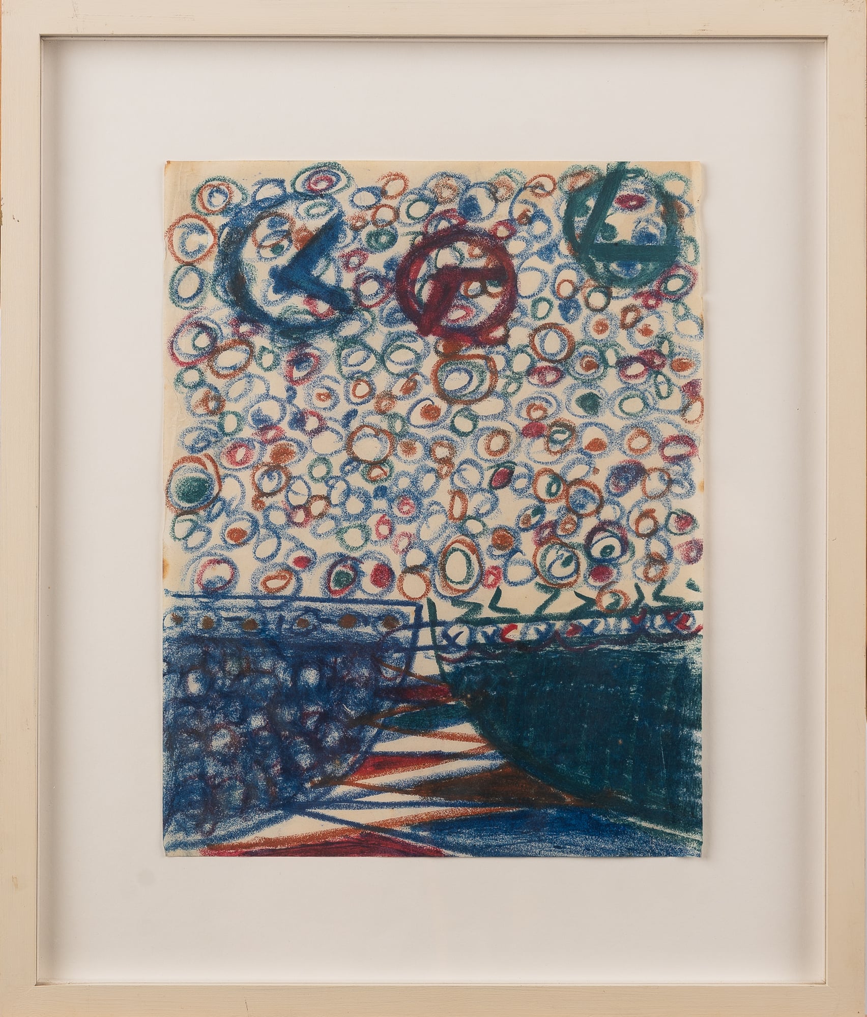 Untitled (Study of Chevrons and Boats)