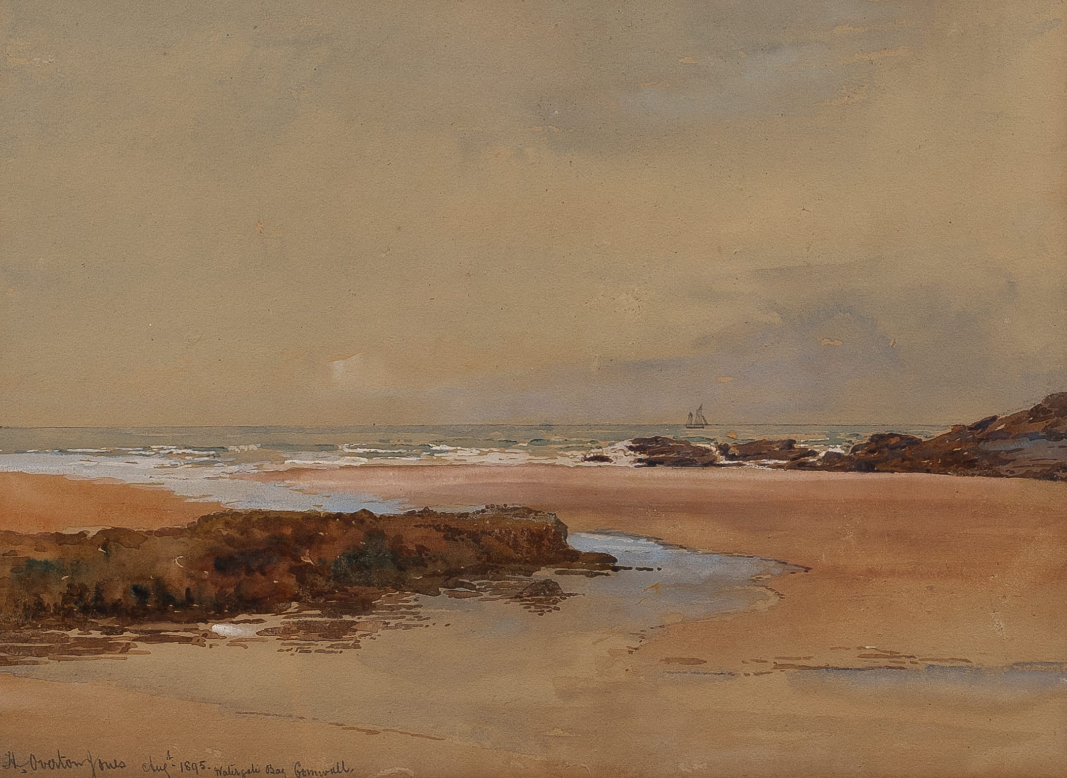 Horace Overton Jones, Watergate Bay Cornwall, 1895